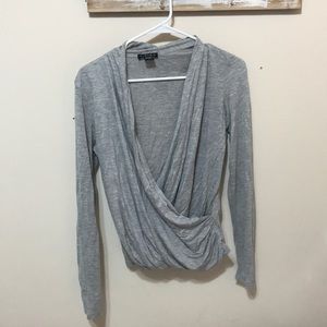 Small Gray Wrap shirt